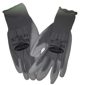 PU pinnoitettu nylonkäsine harmaa koko 9